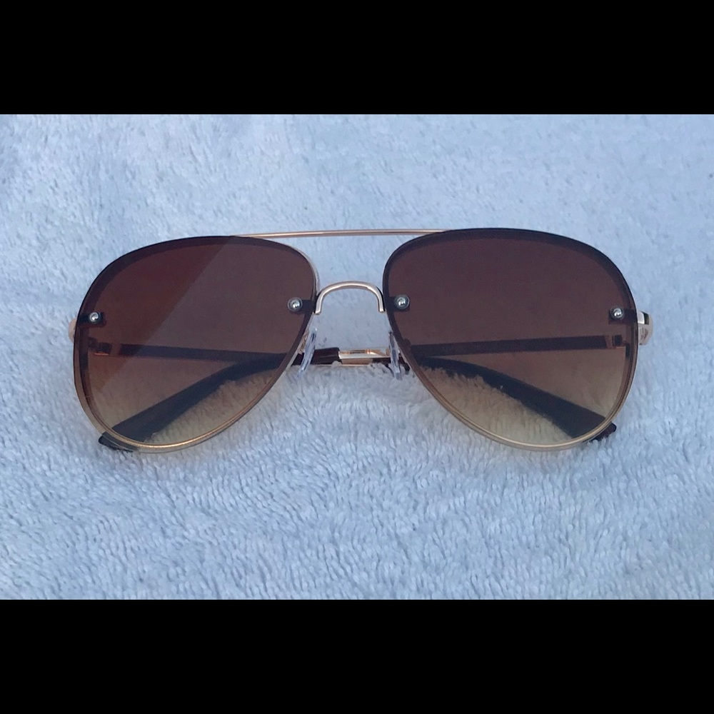 Oversized aviator sunglasses (brown)